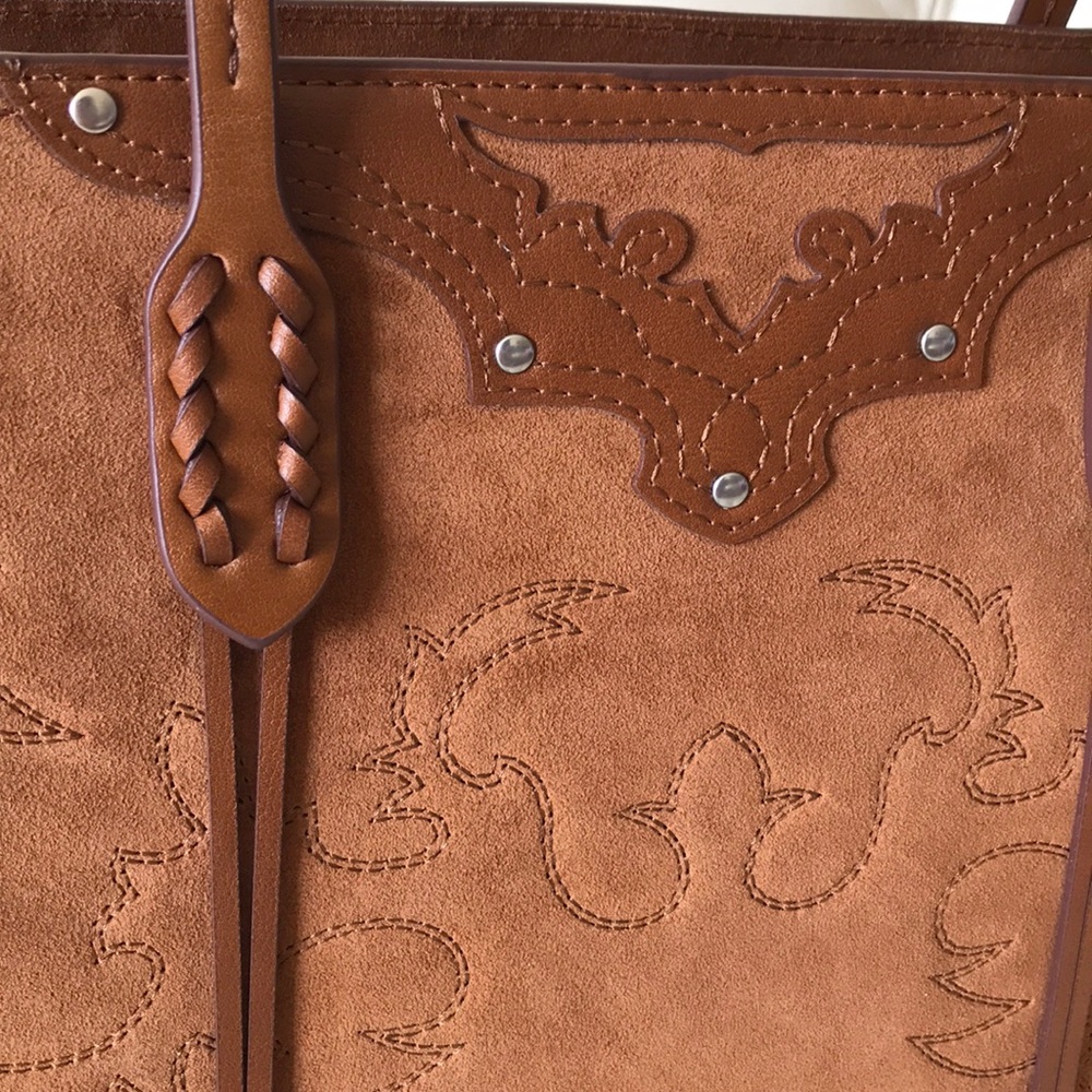 Polo Ralph Lauren Suede & Leather Tote Bag… - Picture 2 of 8